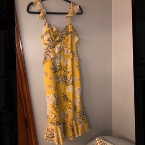 Yellow floral dress